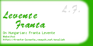 levente franta business card